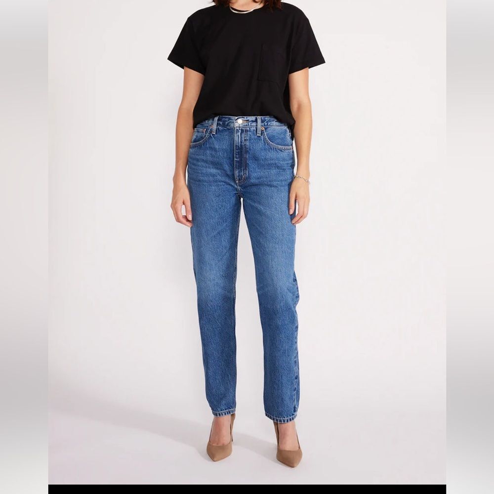 Etica Finn Slim Straight High Waist Jeans Classic Blue Women's Jeans Sz 29 - Picture 6 of 8